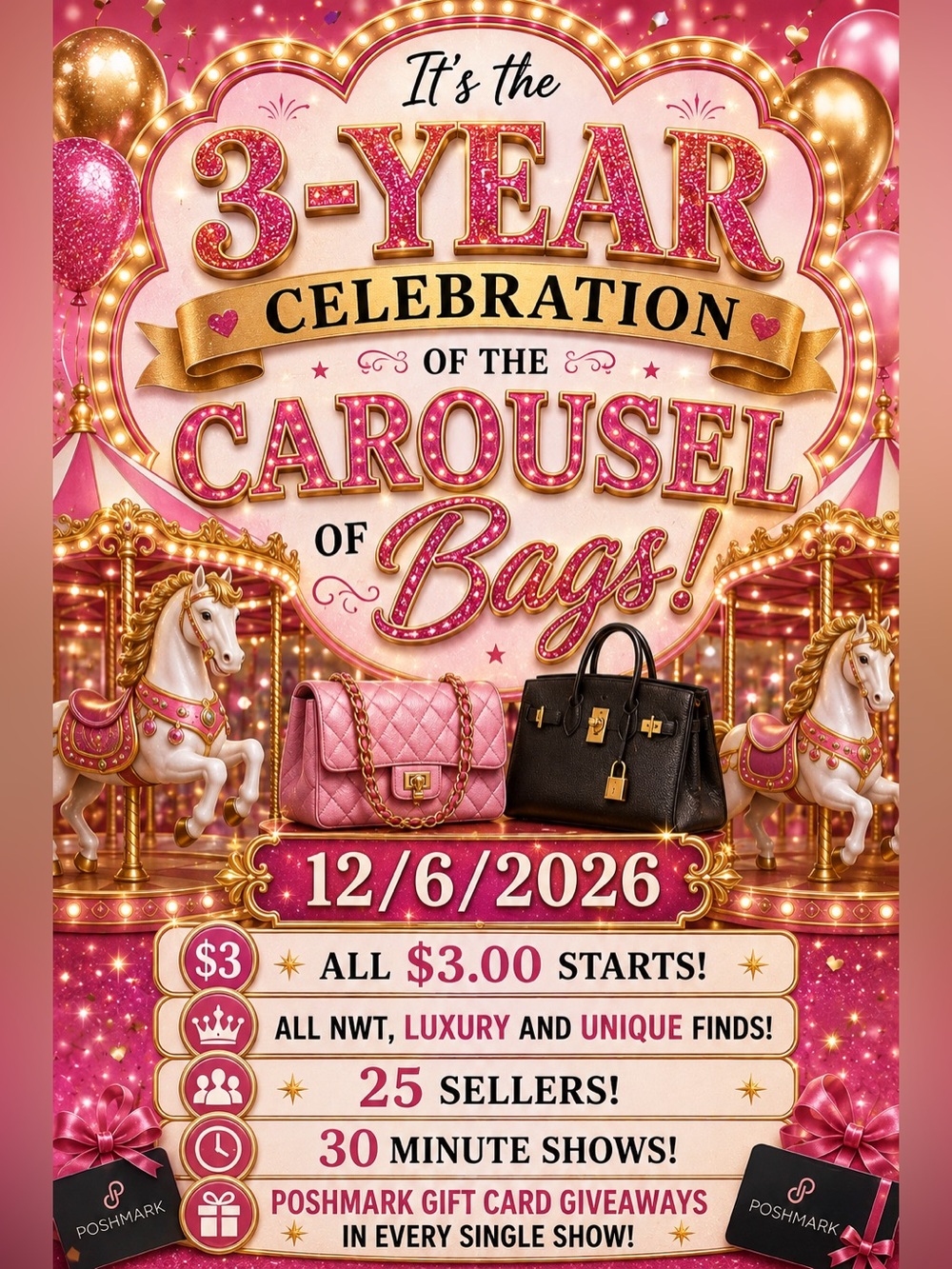 Carousel of Bags! 9/13/26 8am-11pm EST - Picture 3 of 3